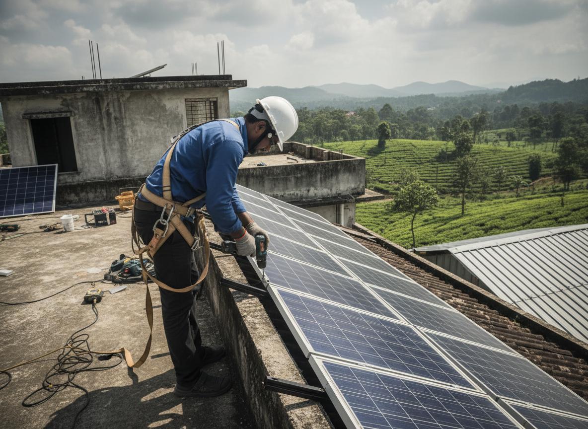 Solar panel installation